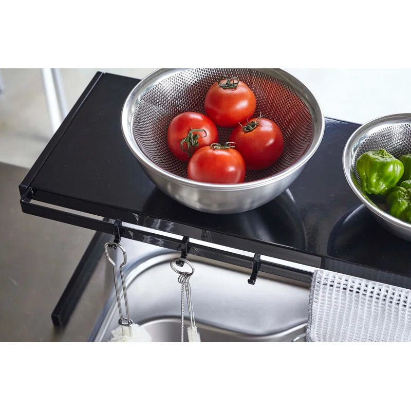 Modern Black Steel Expandable Kitchen Support Rack - Large