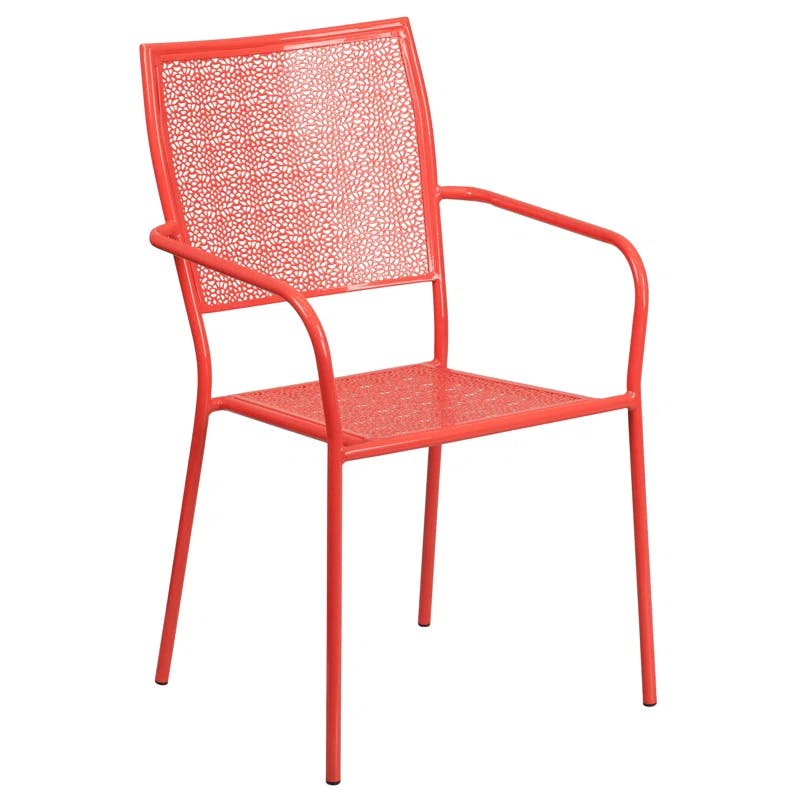 Coral Square 28'' Steel Indoor-Outdoor Folding Patio Dining Set