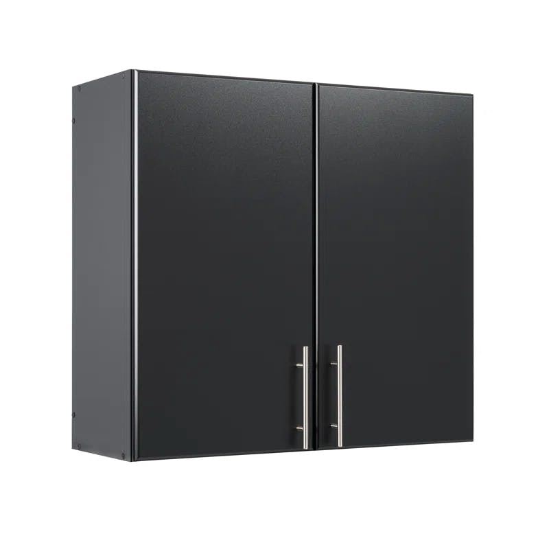 Elite 6-Piece Black Engineered Wood Freestanding Storage Set