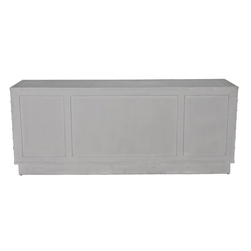 Cavalier 80'' White Wash Handcrafted Mahogany Sideboard