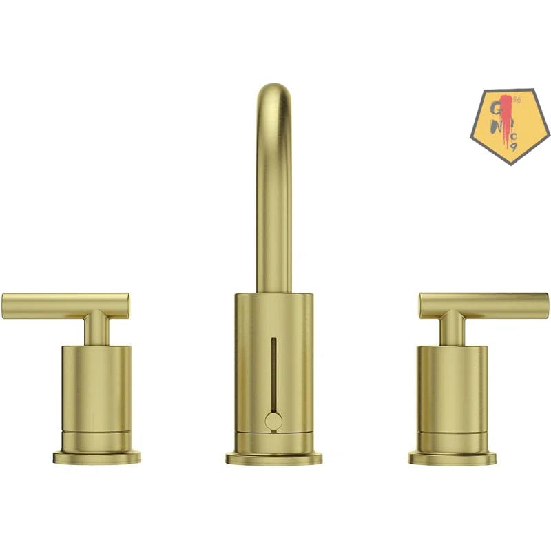 Contempra Brushed Gold 8" Widespread 2-Handle Bathroom Faucet