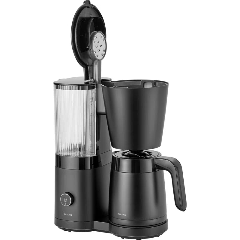 Enfinigy 10-Cup Black Stainless Steel Programmable Drip Coffee Maker