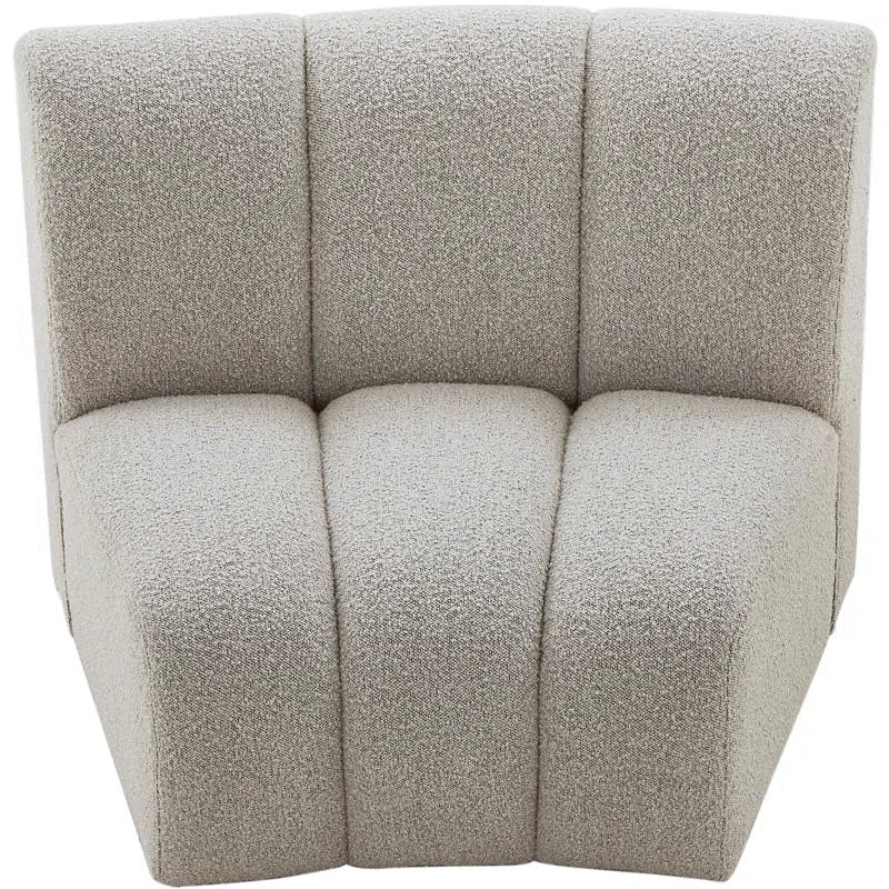 Infinity Taupe Boucle Fabric 43" Contemporary Modular Chair