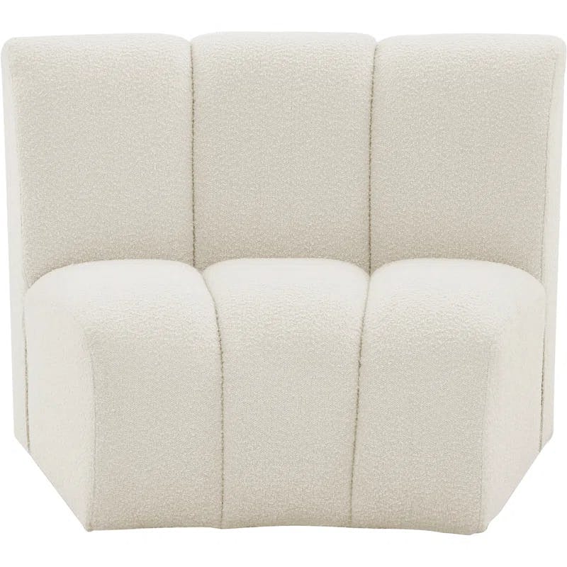 Infinity Cream Boucle Fabric 43" Modular Lounge Chair