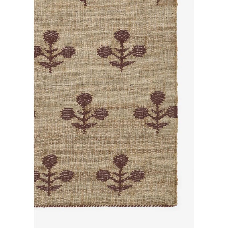 Traditional Ikat Inspired Handwoven Red Wool 5' x 8' Area Rug