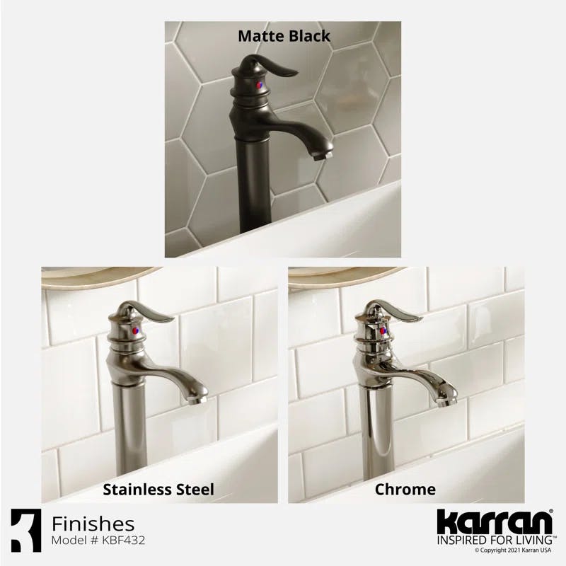 Dartford Matte Black Stainless Steel Vessel Bathroom Faucet