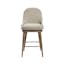 Harper Autumn Brown and Flax Loomed Linen Swivel Counter Stool