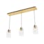 Hartland Alturas Gold 3-Light Cluster Linear Pendant with Clear-Seeded Glass