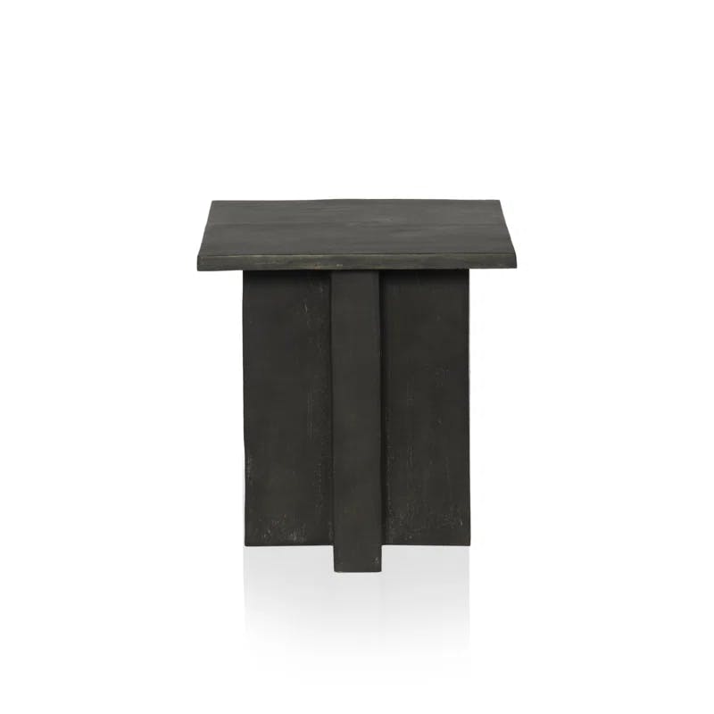 Marlow Aged Grey Lightweight Aluminum Outdoor Side Table
