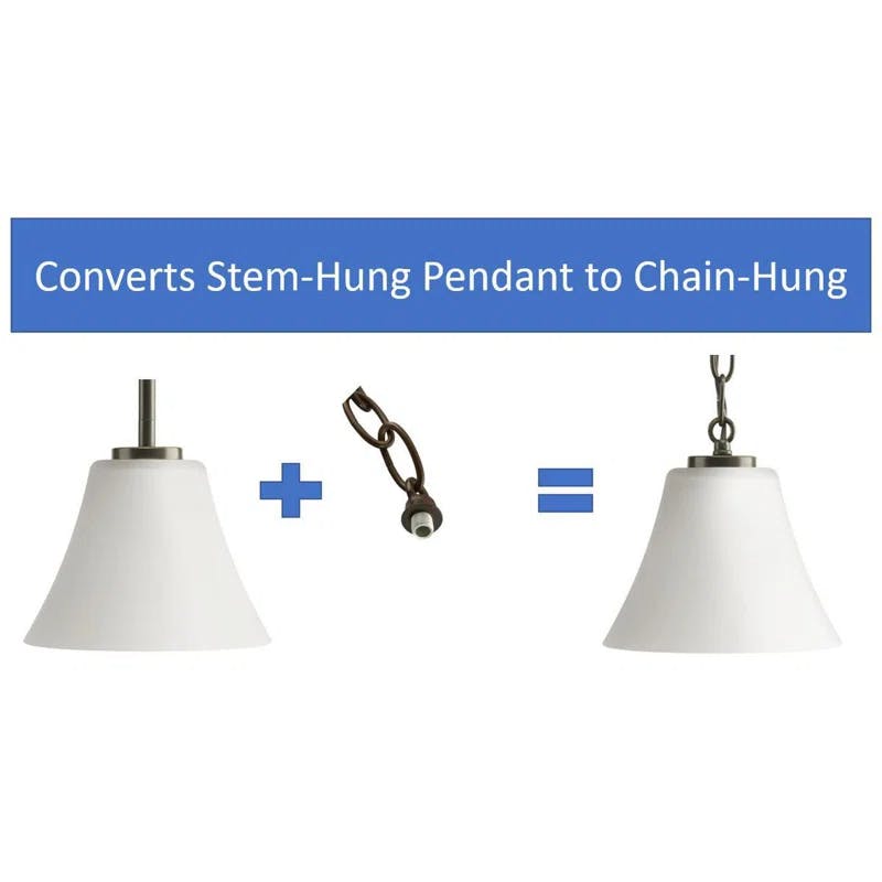 Brushed Nickel Loop and Chain Pendant Conversion Kit