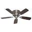 Antique Pewter 42" Low Profile Ceiling Fan with Reversible Chestnut/Walnut Blades