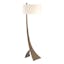 Stasis 58.5" Bronze Floor Lamp with Flax Shade and LED Light