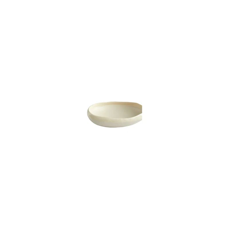 Elon Handmade Cream-Toned Ceramic Decorative Bowl