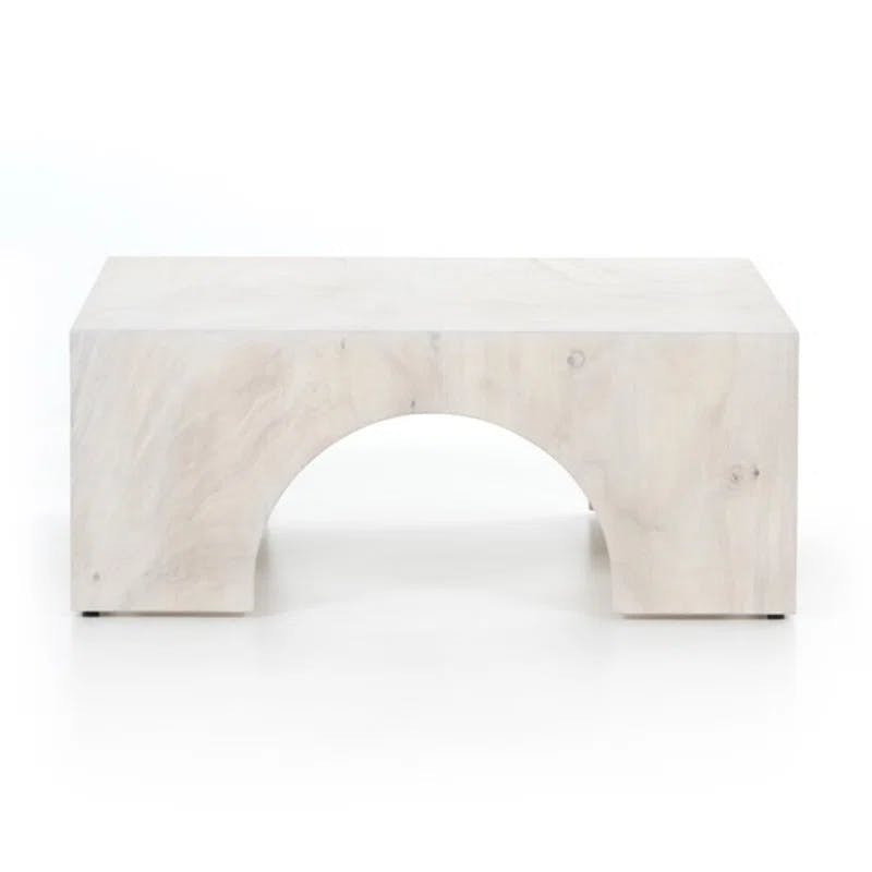 Architectural Bleached Guanacaste Square Coffee Table, 40"