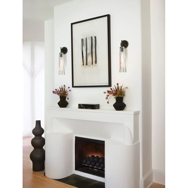 Cosette Black Oxide Crystal-Cut Dimmable Wall Sconce