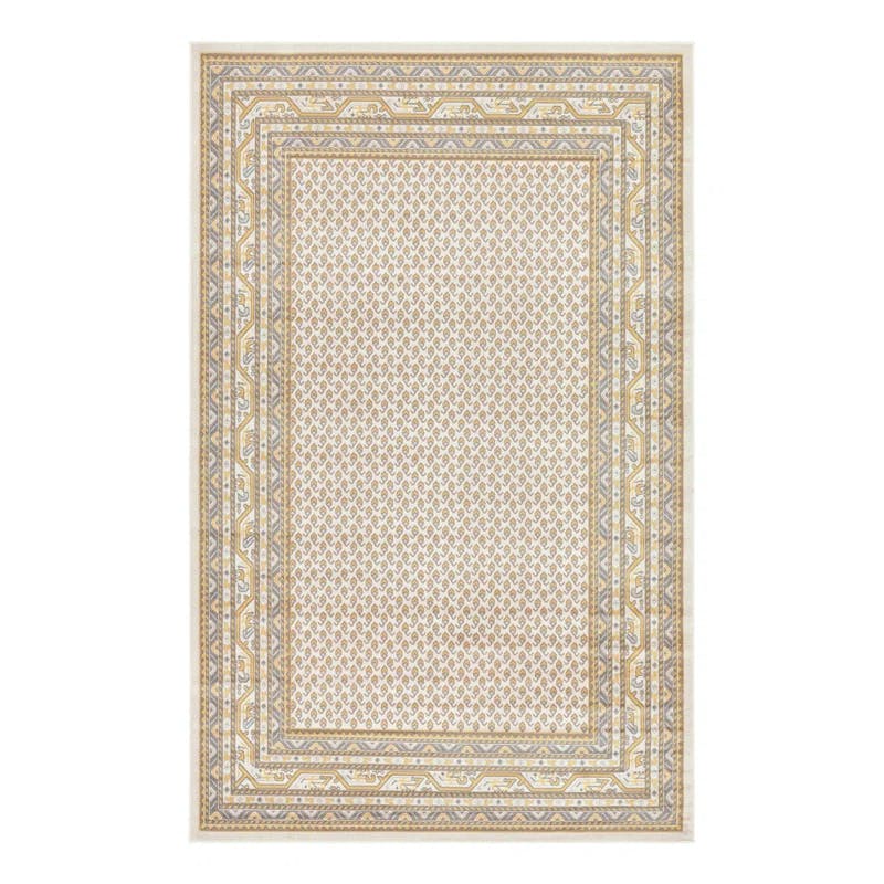 Beige Braided Easy-Care Synthetic Rectangular Rug 7' x 10'