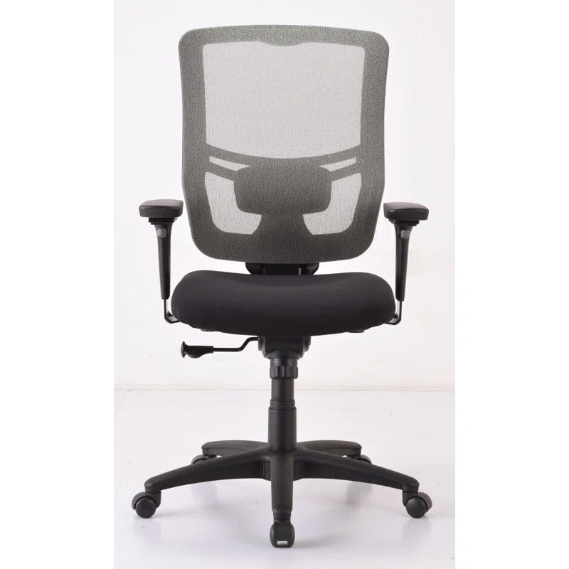 ErgoComfort Sync-Tilt Adjustable Black Mesh Task Chair