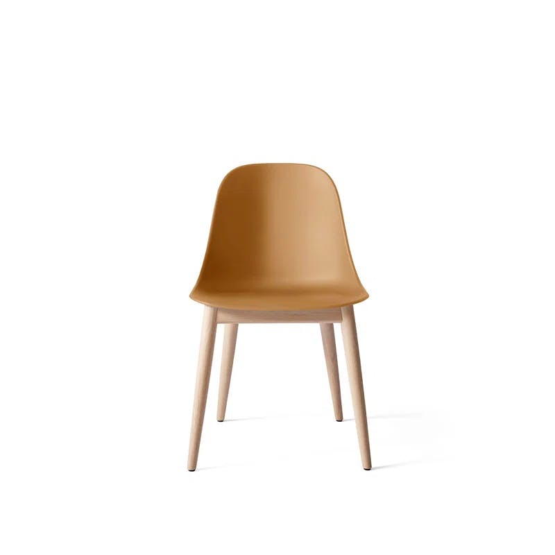 Harbour Khaki High Back Side Chair in Natural Oak