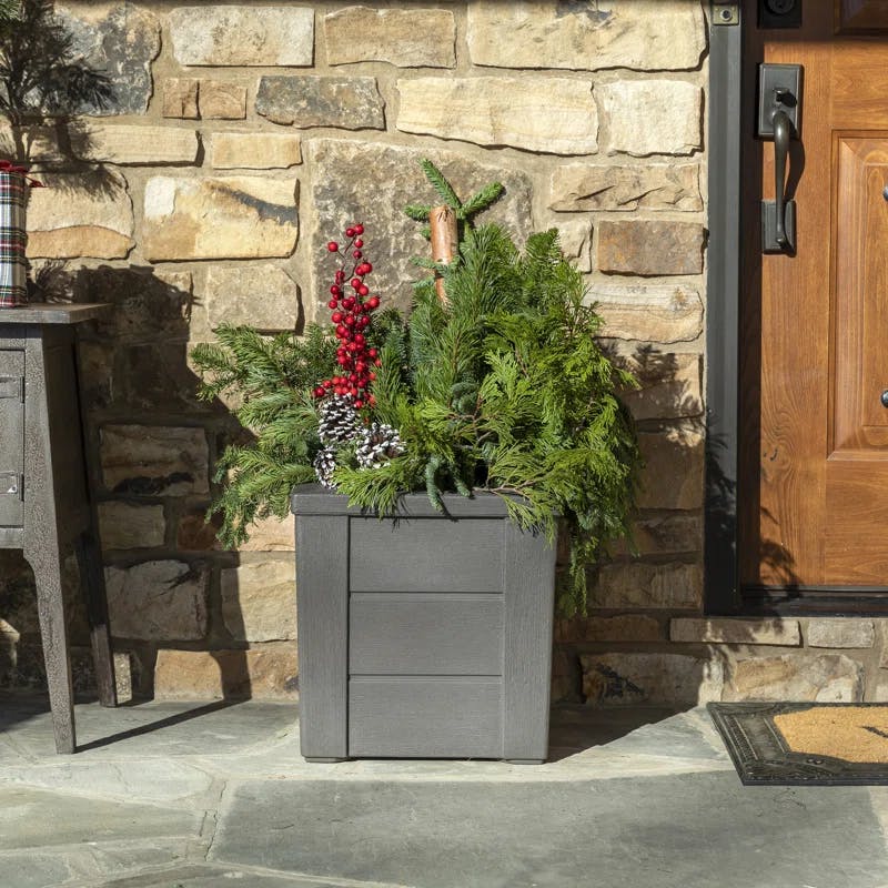 Lakewood Dark Cedar Self-Watering Planter Box 2-Pack