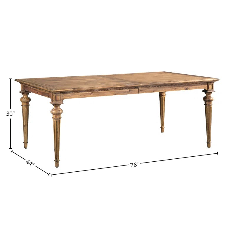 Wellington Hall Antique Beige Reclaimed Wood Extendable Dining Table