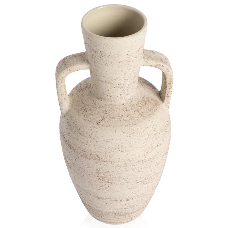 Pima Distressed Ceramic Decorative Table Vase - 11.75"