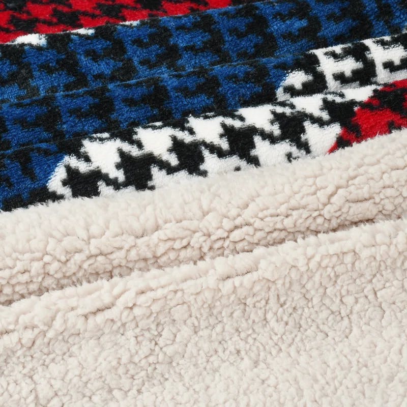 Cozy Cabin Plaid Sherpa & Fleece Reversible Throw Blanket, 50" x 60"