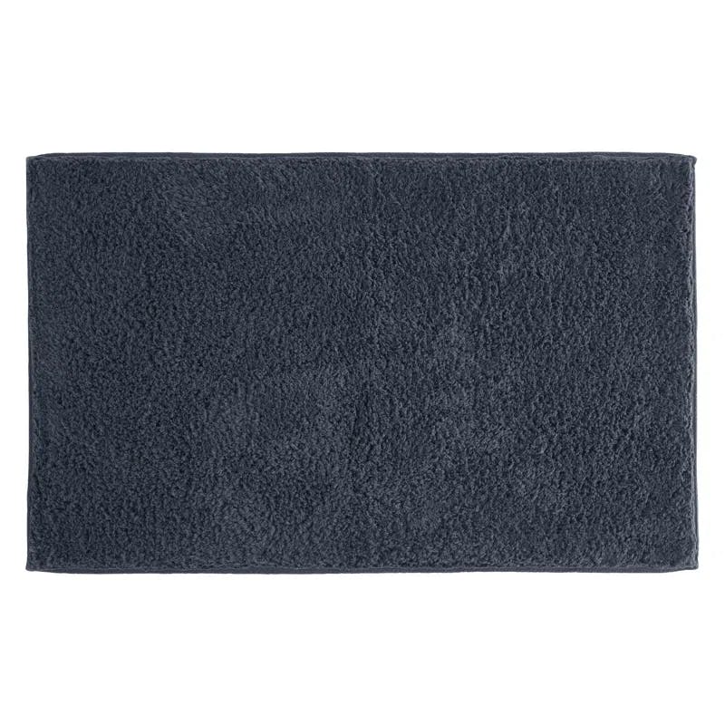 Nate Home Ultra-Soft Navy Blue Cotton Bath Rug, 21" x 34"