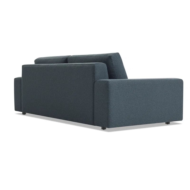Esker Wide Kelso Blue Polyester Blend Sofa with Removable Cushions