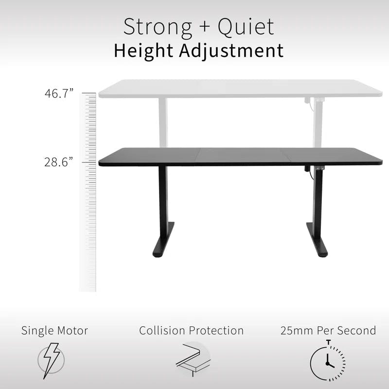 Elevate 71" Black Electric Height-Adjustable Standing Desk