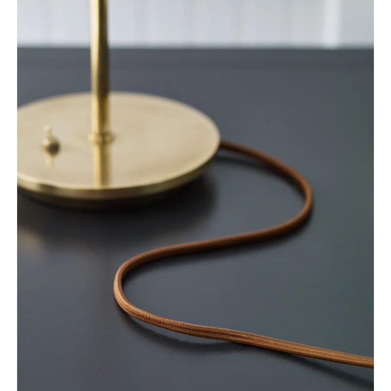 Clemente 20.75'' Adjustable Outdoor Brass & Black Reading Lamp