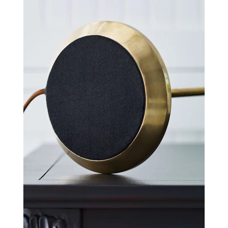 Clemente 20.75'' Adjustable Outdoor Brass & Black Reading Lamp