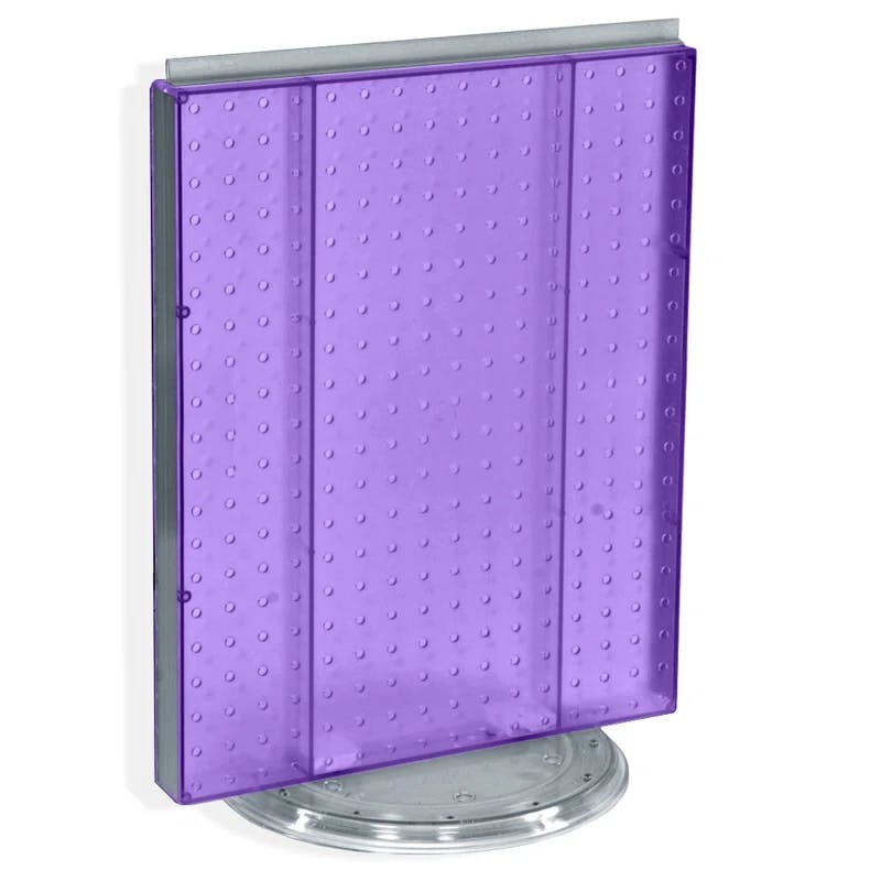 Revolving Purple Translucent 16"W x 20.25"H Pegboard Display