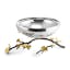 Butterfly Ginkgo Handcrafted Metal Centerpiece Bowl with Stand
