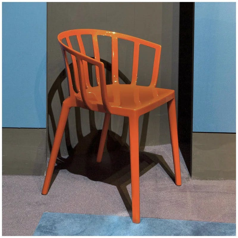 Rust Orange Venice Inspired Plastic Armchair