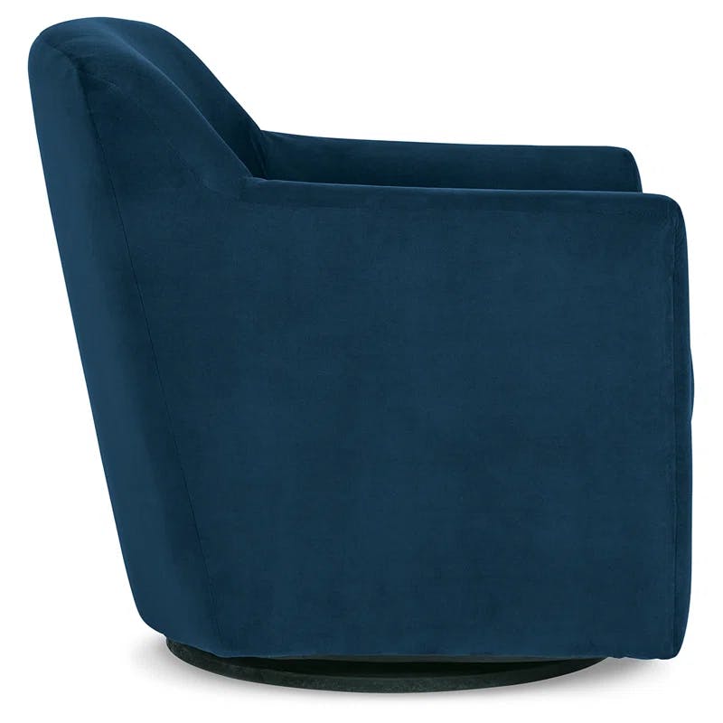 Modern Blue Spot Velvet 29" Swivel Accent Chair