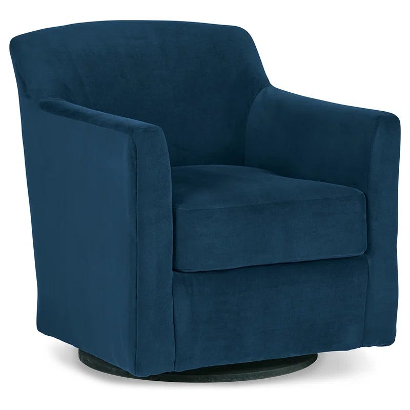 Modern Blue Spot Velvet 29" Swivel Accent Chair