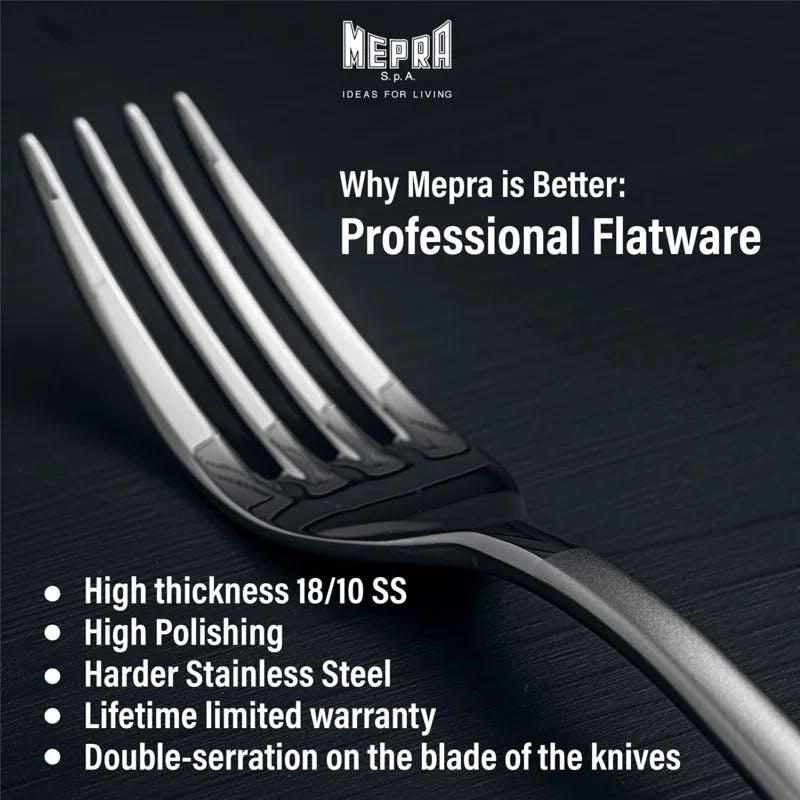 Luxury Mepra Movida 5-Piece Polished Stainless Steel Flatware Set