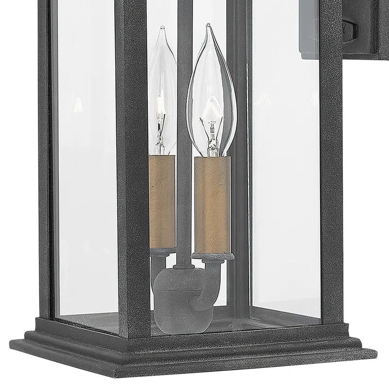 Adair Aged Zinc 20" Outdoor Wall Mount Lantern with Clear Glass