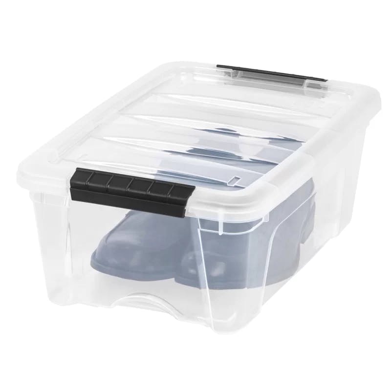 ClearView 16.5" Stackable Storage Box with Secure Latching Buckles