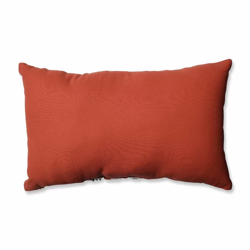 Rustic Rust, Cream & Black Embroidered Cotton Lumbar Pillow Set