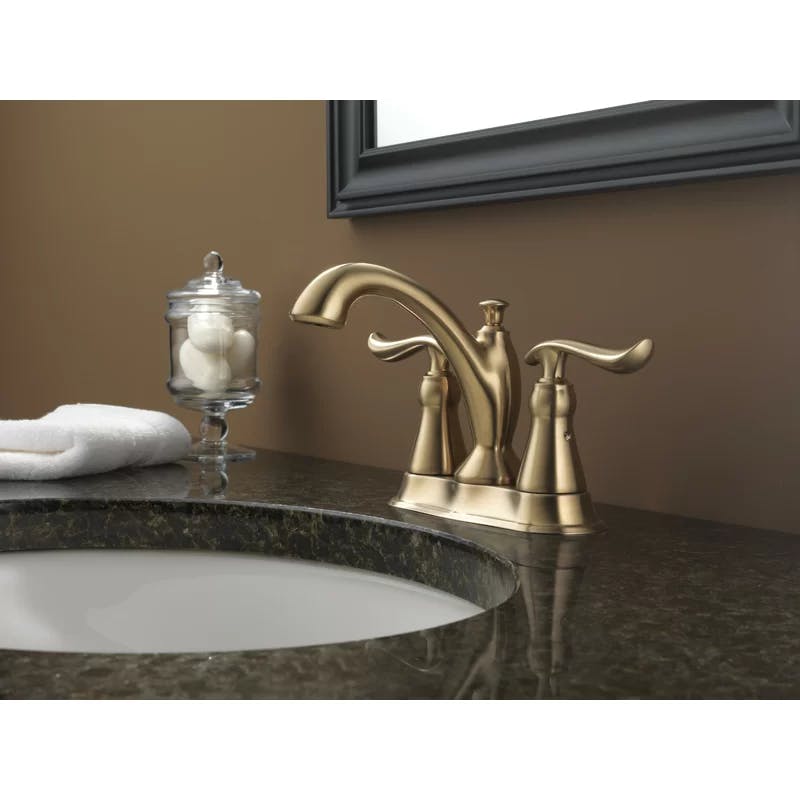 Linden Modern Centerset Zinc Bathroom Faucet in Champagne Bronze