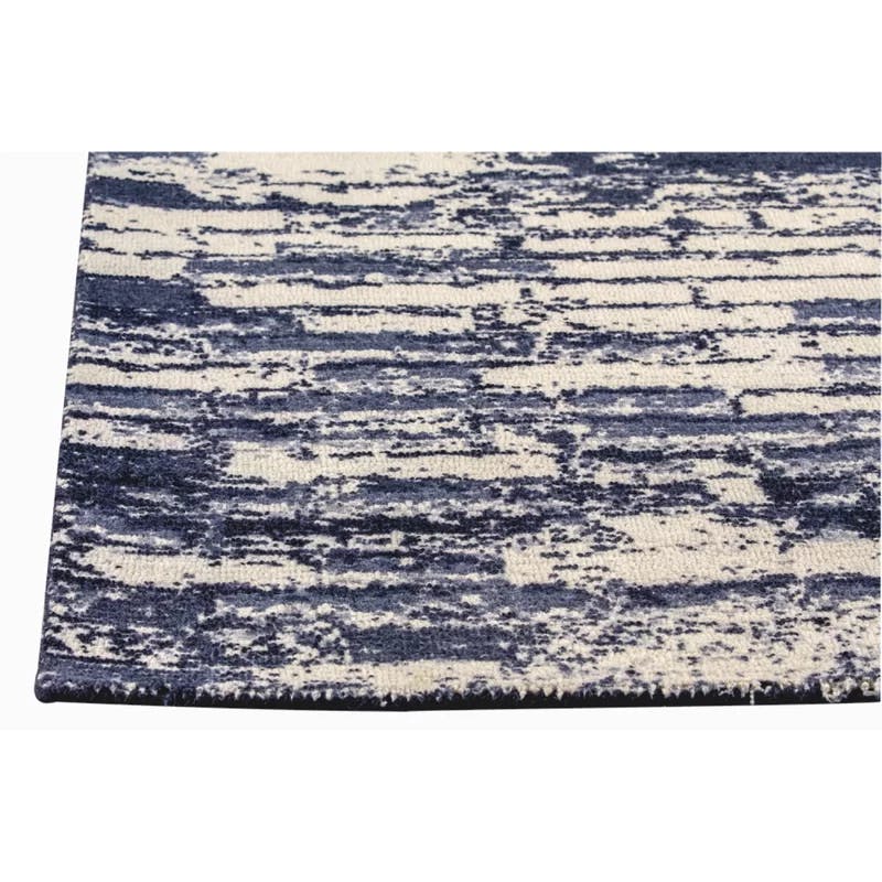 Artisan Charcoal & Gray Flat Woven Wool Rug, 5' x 8'