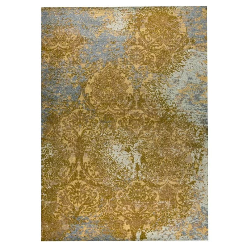 Austin Hand-Woven Rust and Gray Wool Area Rug, 4' x 6'