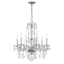 Mini 6-Light Chrome Crystal Candle Chandelier with Hand Cut Crystals