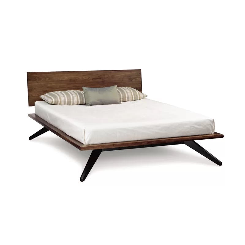 Eco-Friendly King-Sized Bed Frame in Walnut and Dark Chocolate Maple