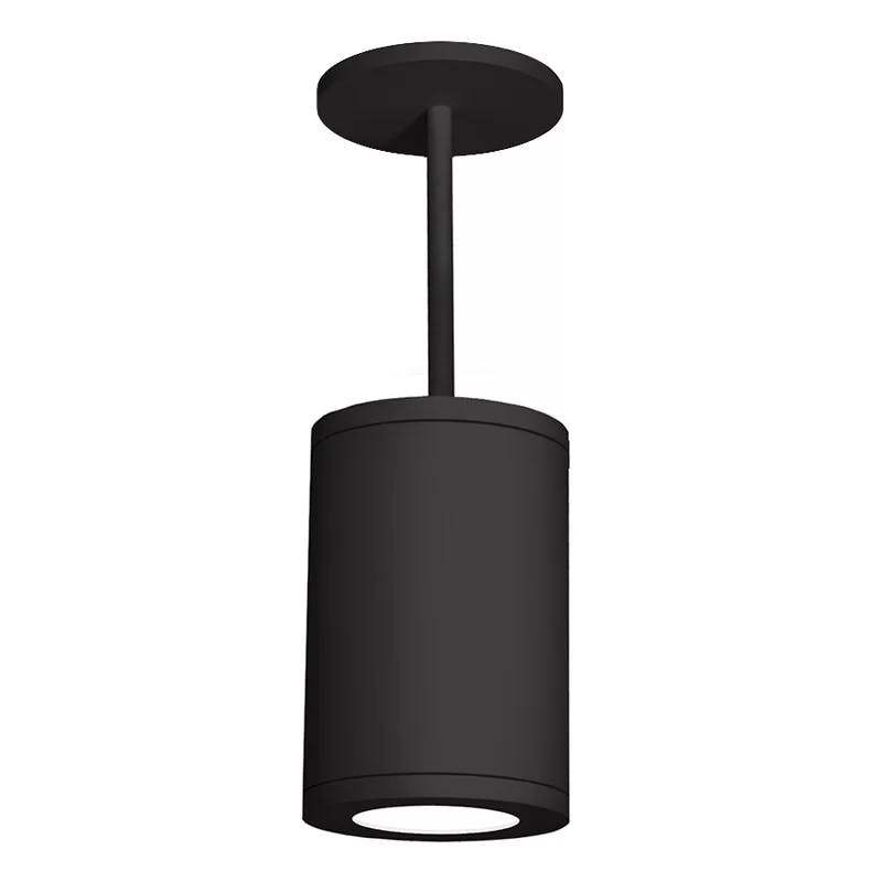 Sleek Black Aluminum 8" LED Indoor/Outdoor Pendant