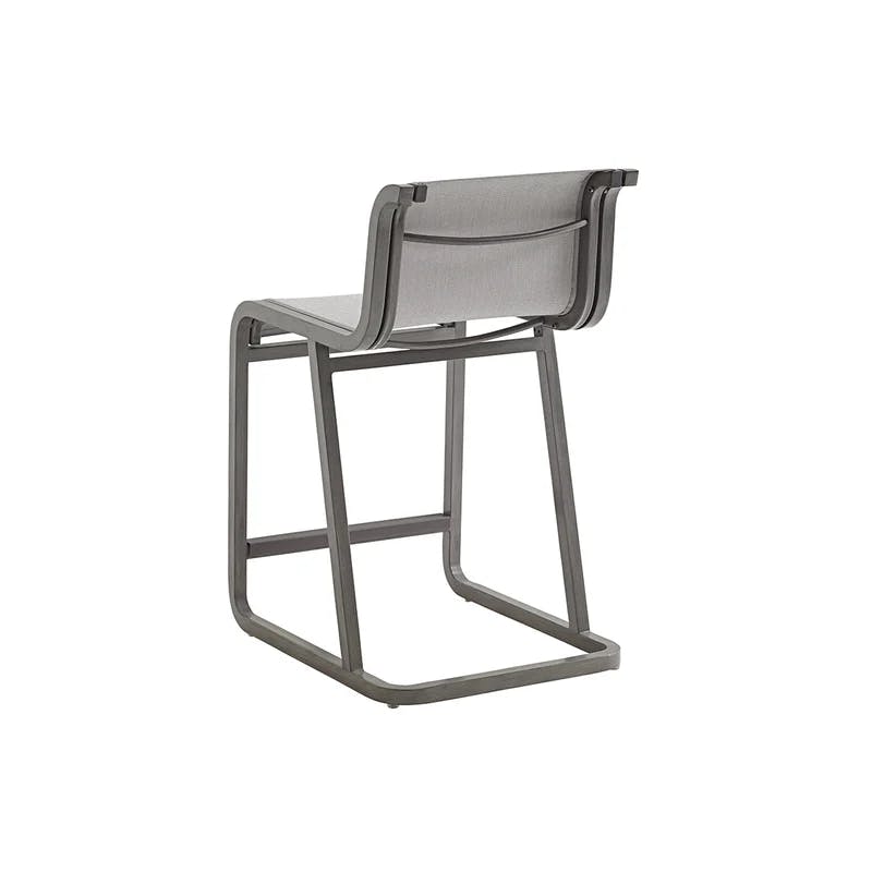 Contemporary Gray Cushioned 34" Counter Stool