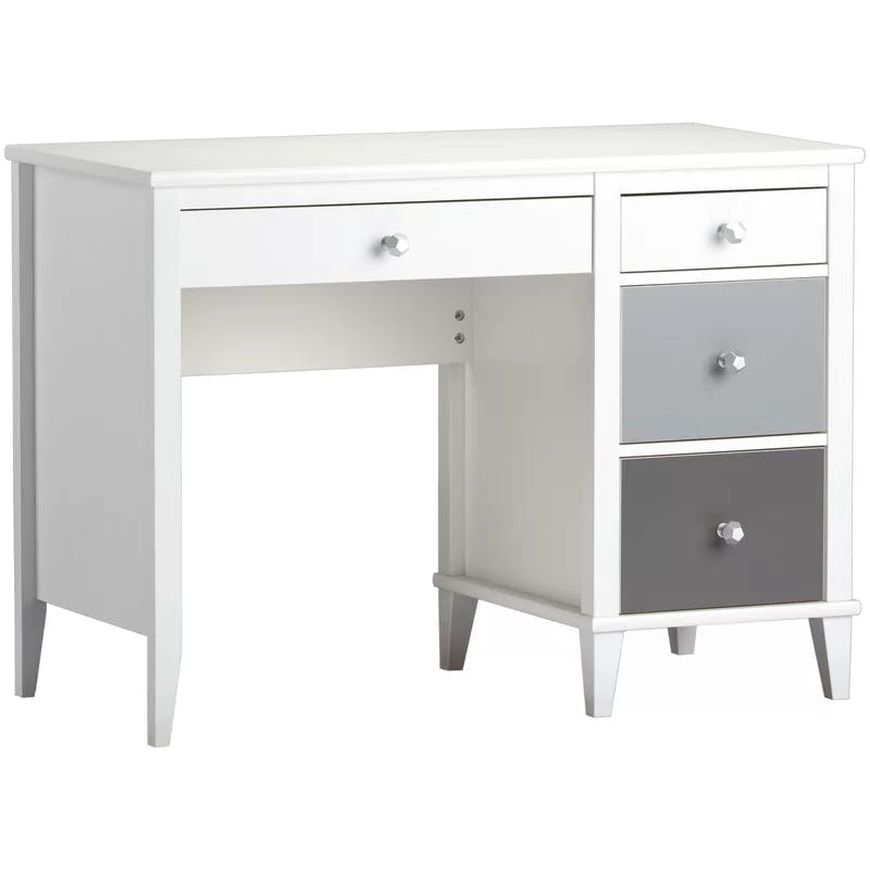 Monarch Hill Poppy 41'' Gray Engineered Wood Computer Desk with Drawers