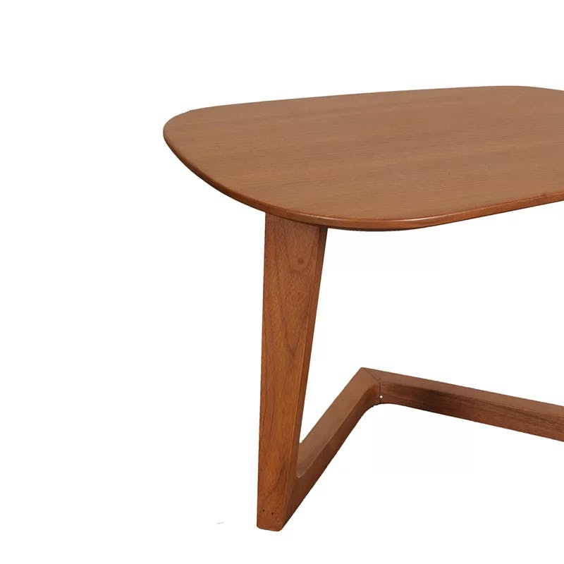 Mid-Century Modern Oval Walnut End Table