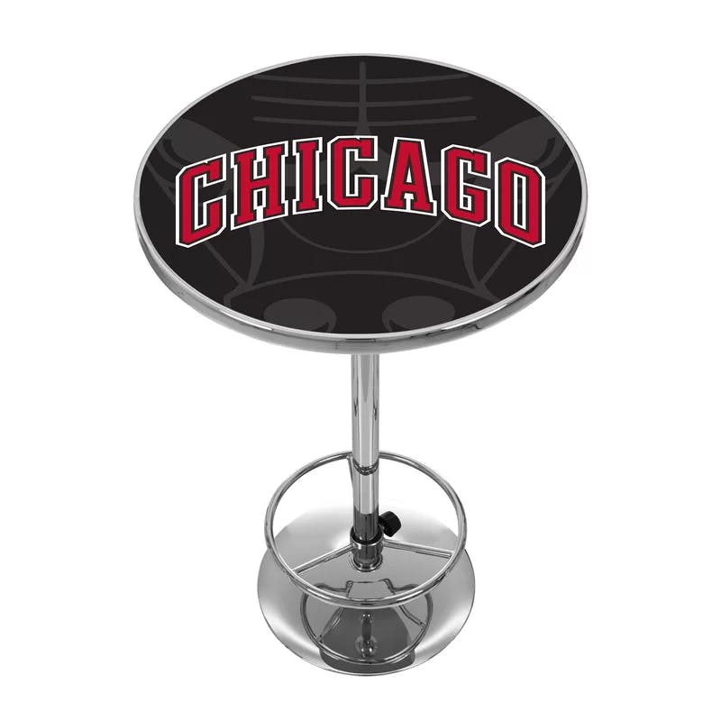 Chicago Bulls 42" Contemporary Round Bar Height Pub Table